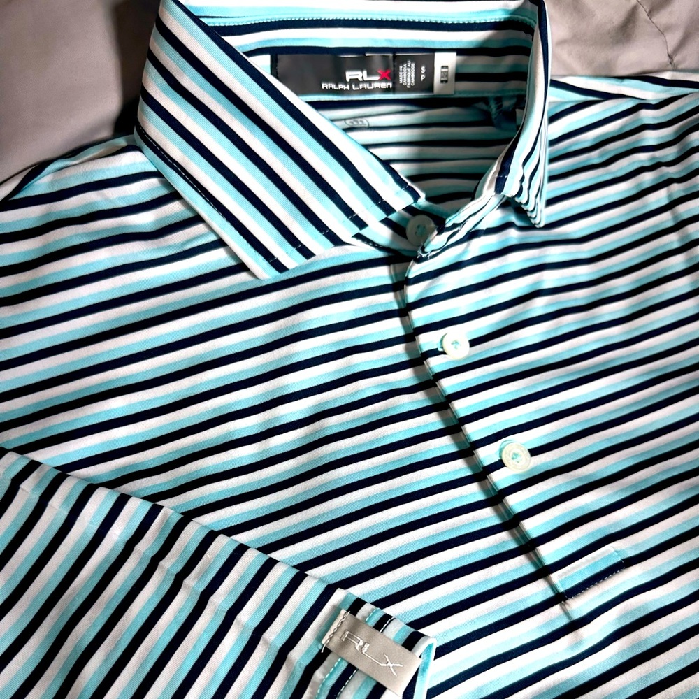 NWOT - 2022 Polo Ralph Lauren Golf Shirt - Striped RLX